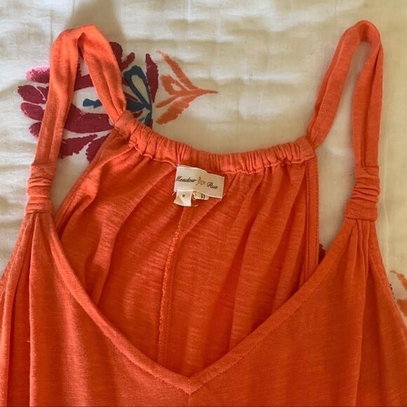 Meadow Rue Orange Eyelet Knotted Tank - Picture 8 of 10